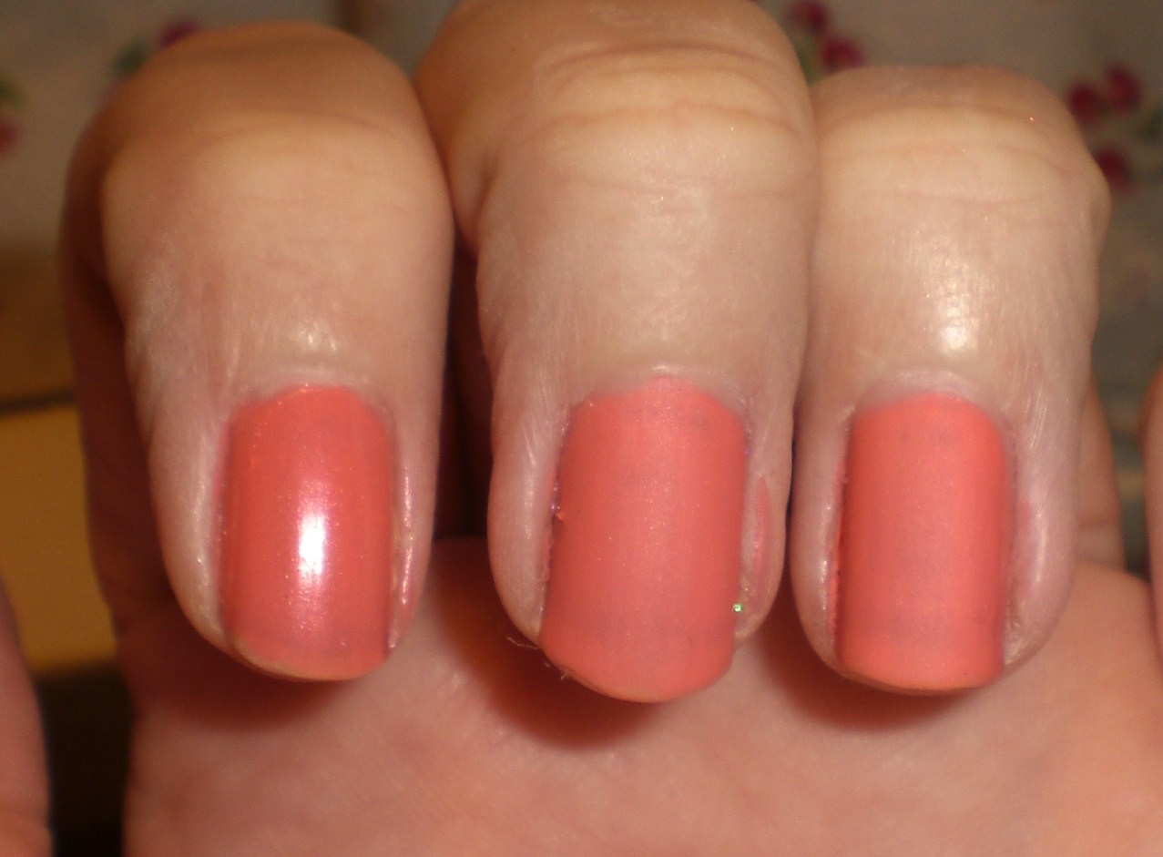 Just the Tips Essie Matte about You vs. Hard Candy Mattely In Love