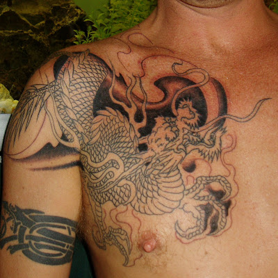 Dragon Tattoo Calf. Japanese Dragon Tattoo