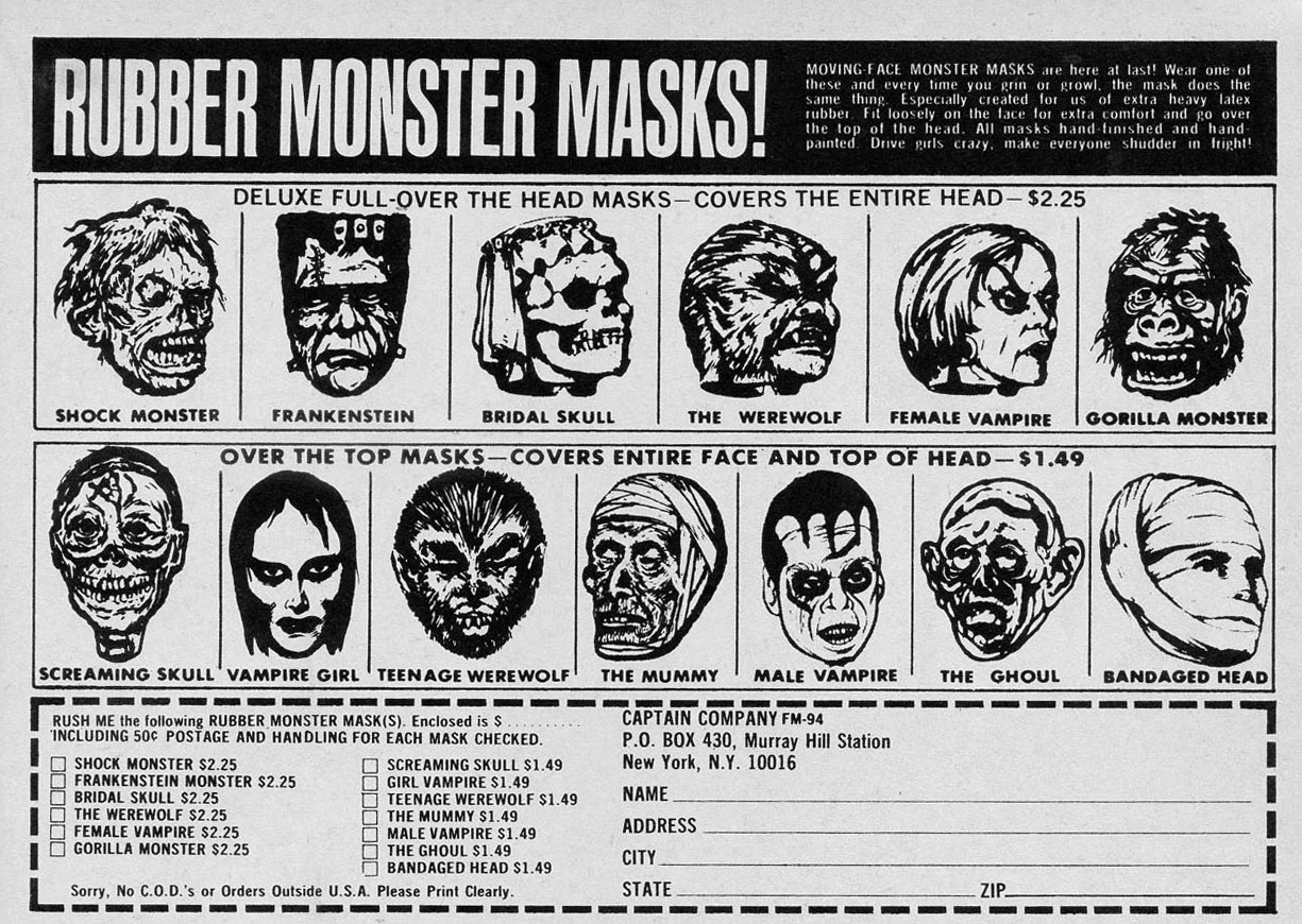 Topstone Monster Mask Ad - High Resolution Scan | Blood Curdling Blog ...