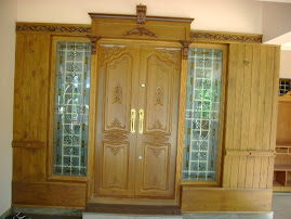 Front door in teak wood