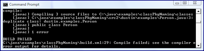 [duplicateClassPersonWithSamePackageInTwoDifferentSourceDirectories.png]