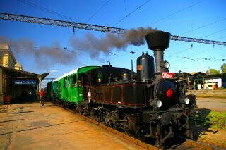 ブジェヨヴィツェ駅の蒸気機関車