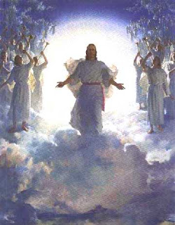 Resultado de imagem para um anjo sendo recebido por Jesus no Céu