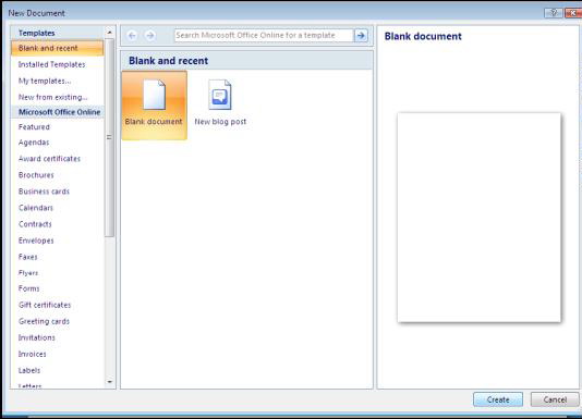 Membuat Dokumen Baru Dalam Microsoft Word 2007 arozaq com