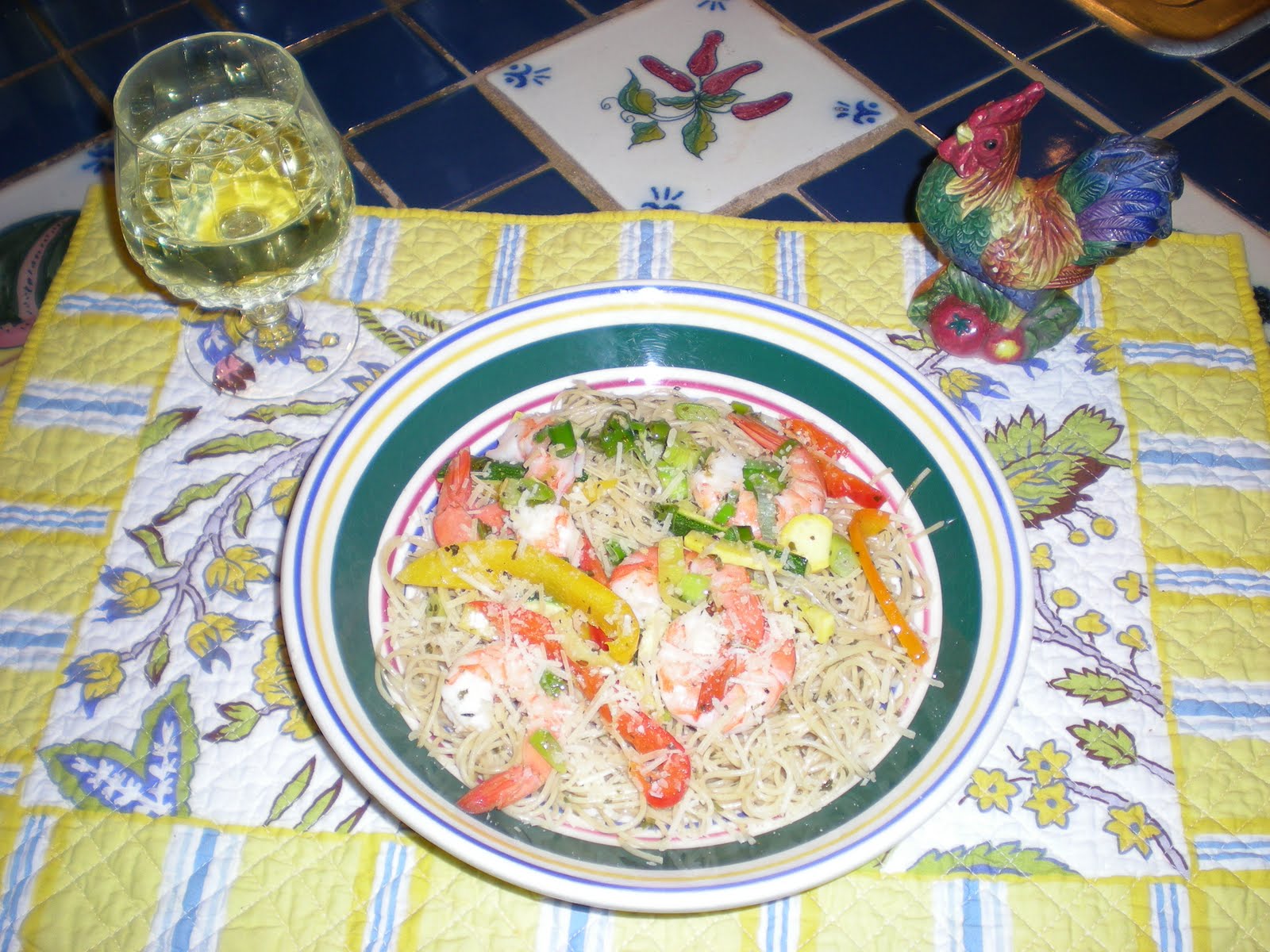 YOUR FATHER'S FOOD Pasta Primevera with Costco Shrimp