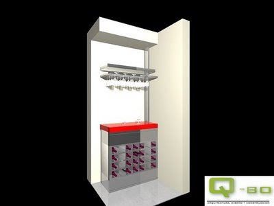 Q-bo: Bar empotrado / Diseño