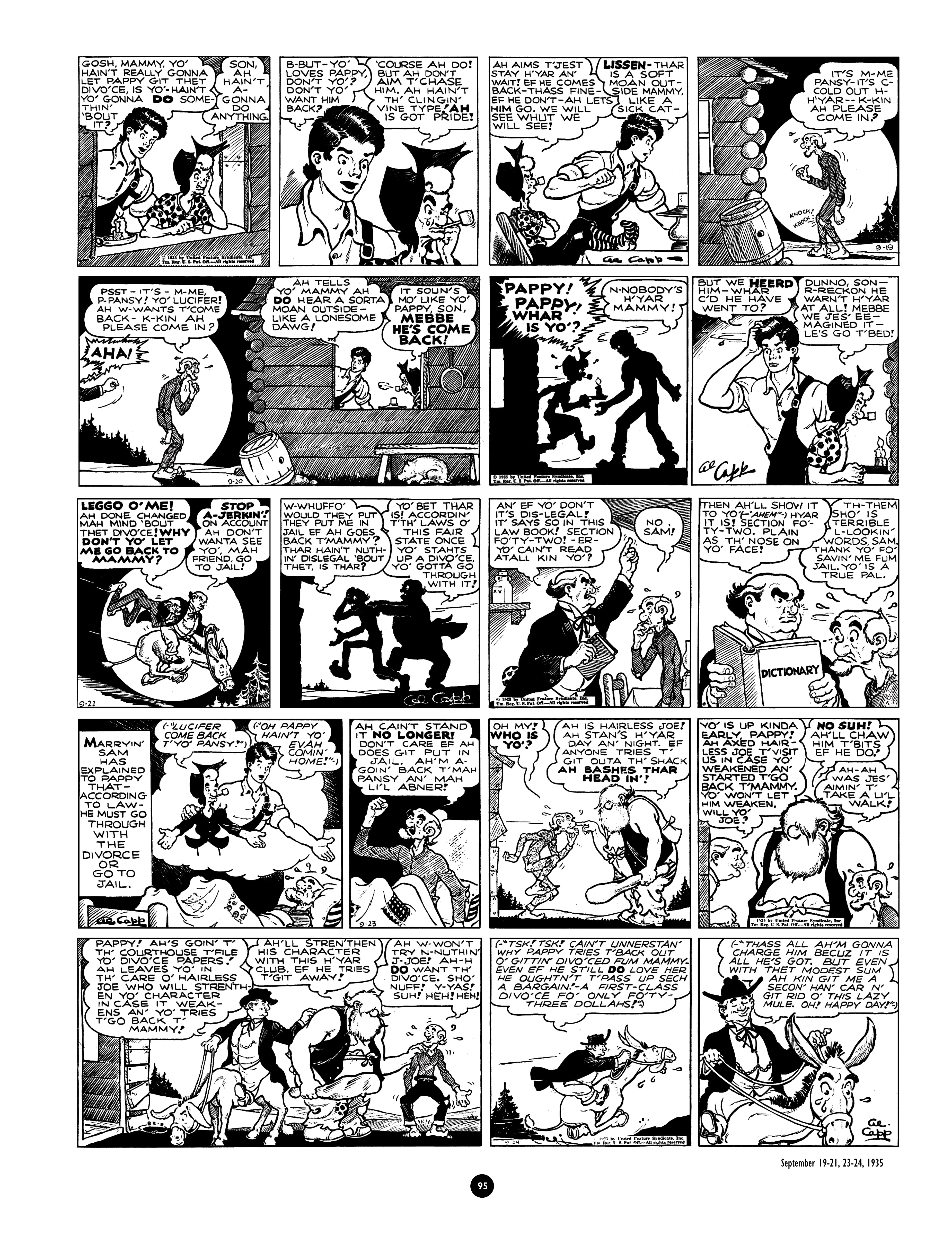 Read online Al Capp's Li'l Abner Complete Daily & Color Sunday Comics comic -  Issue # TPB 1 (Part 1) - 96