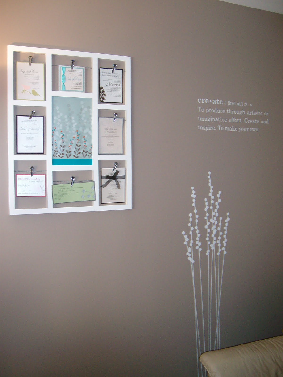 Inspiration for all your special events: Wall Art Inspiration