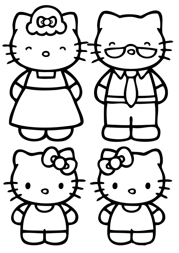 Coloring Pages Hello Kitty Sheet 1