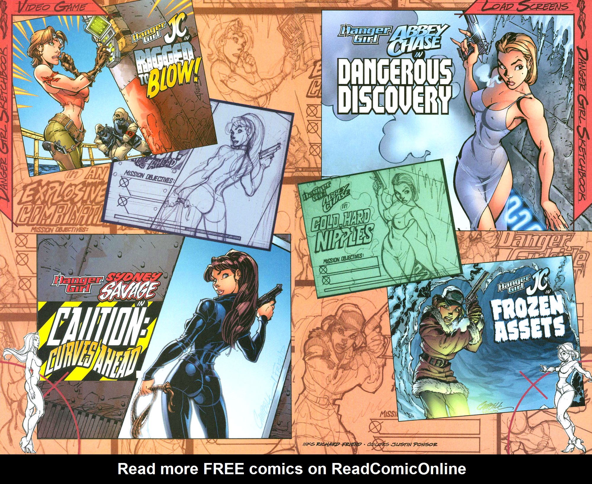 Read online J. Scott Campbell's Danger Girl Sketchbook comic -  Issue # Full - 28