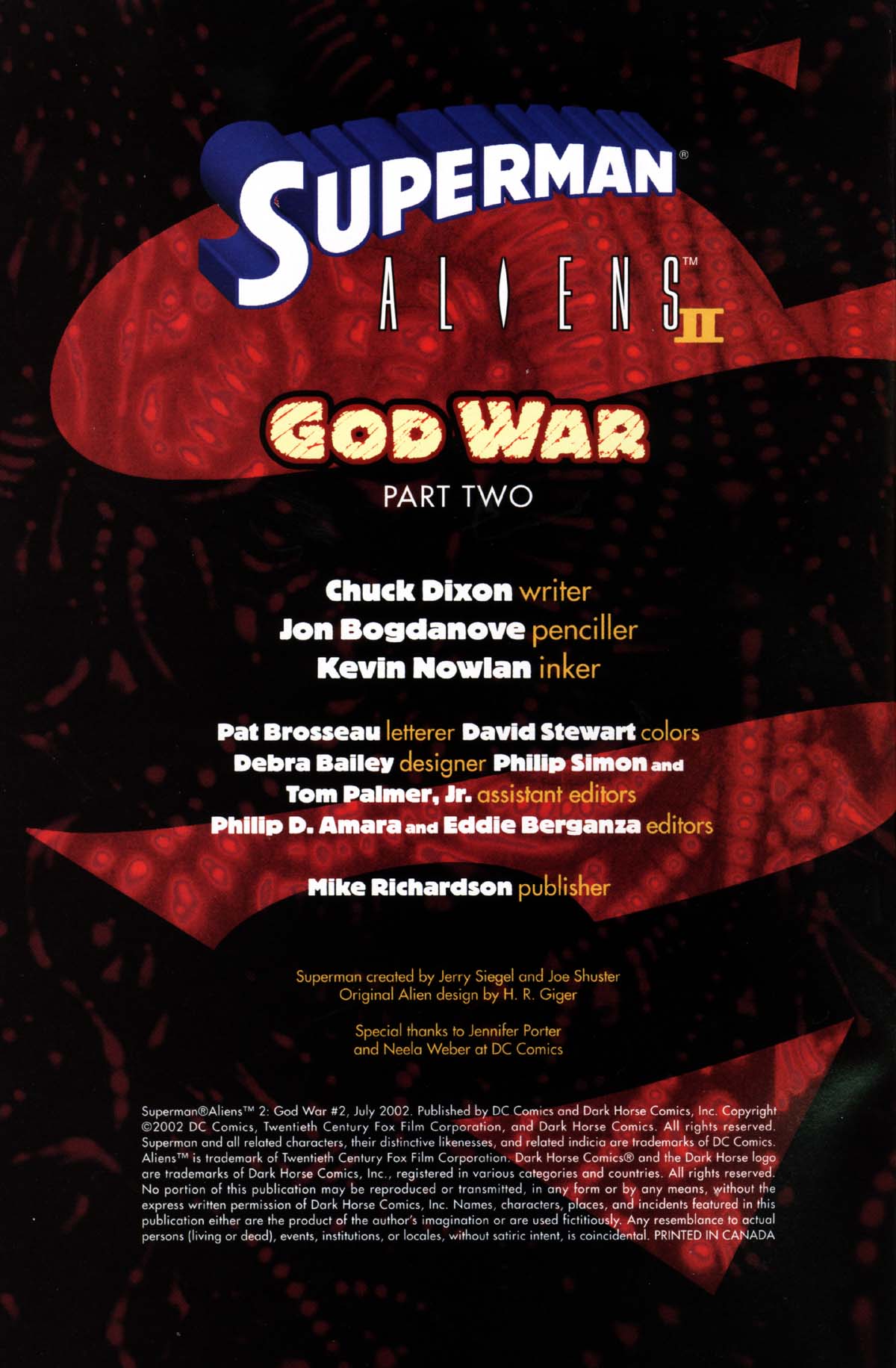 Read online Superman/Aliens 2: God War comic -  Issue #2 - 2