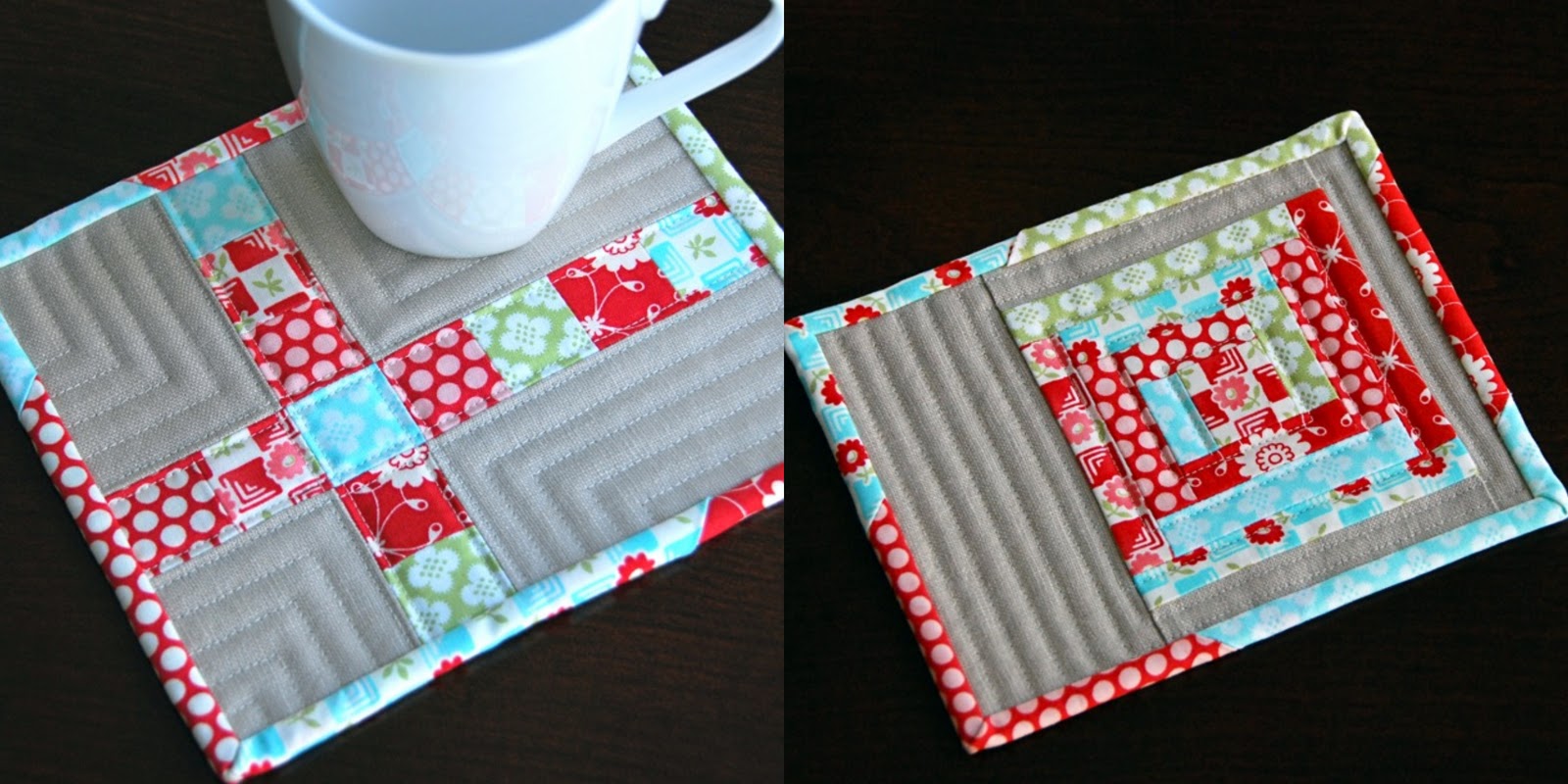 Pin. Sew. Press. Another mug rug and tips for sewing with linen