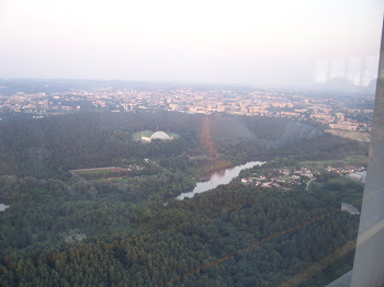 Wilia rzeka płynąca przez Wilno, widok z wieży telewizyjnej