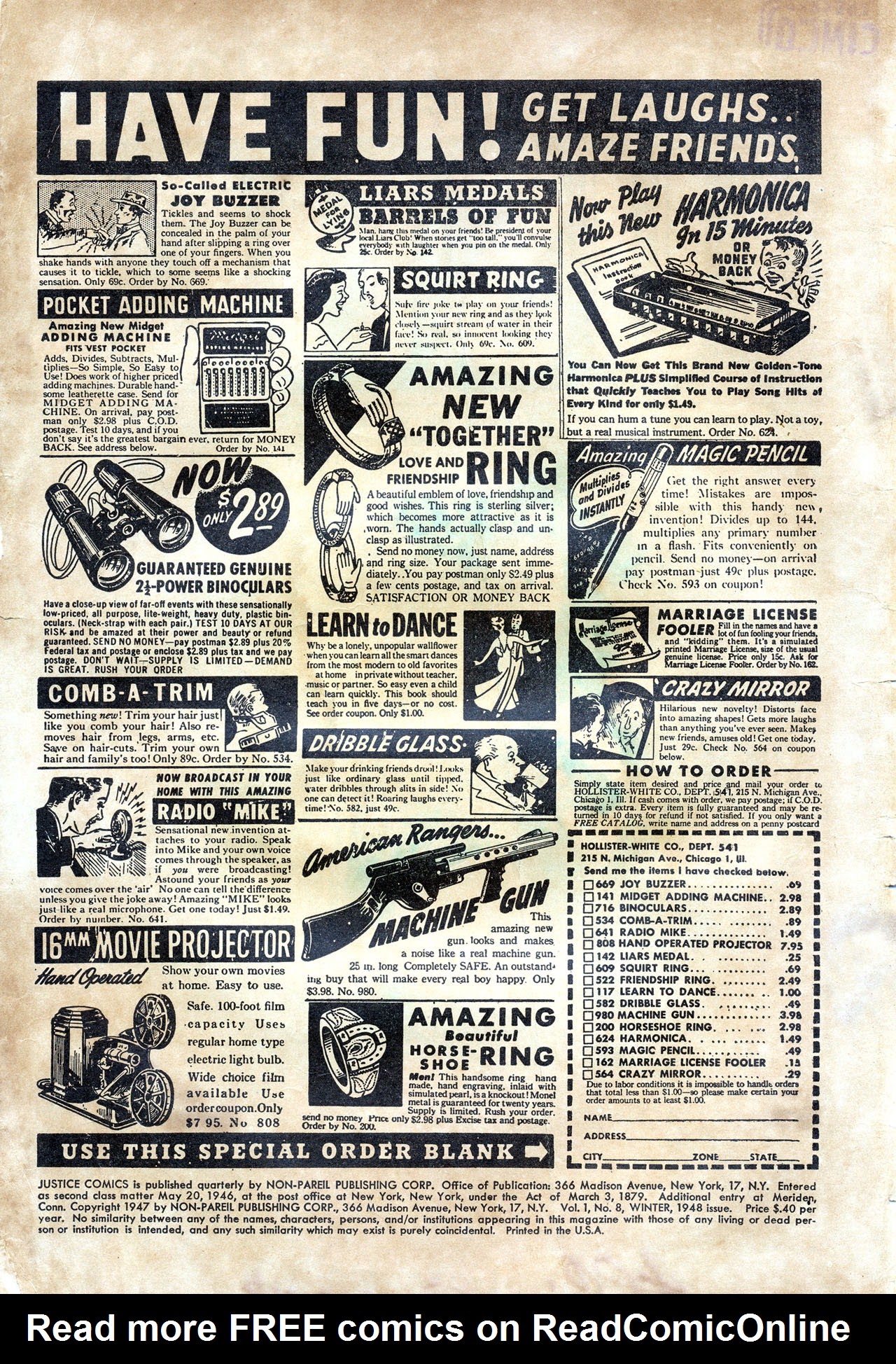 Read online Justice Comics (1947) comic -  Issue #2 - 2