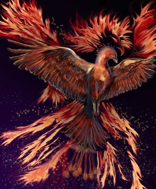 Where The Gold Bees Dream: Digital Painting: Phoenix Rising