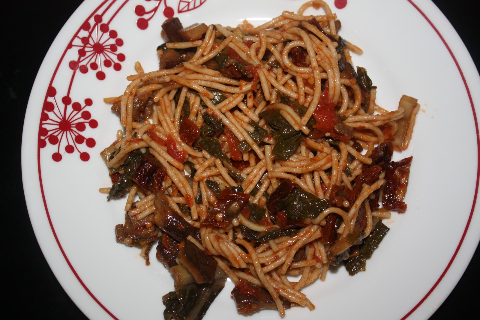 Recipes and Tips To Fight M.S. Spaghetti with Swiss Chards and Shiitake