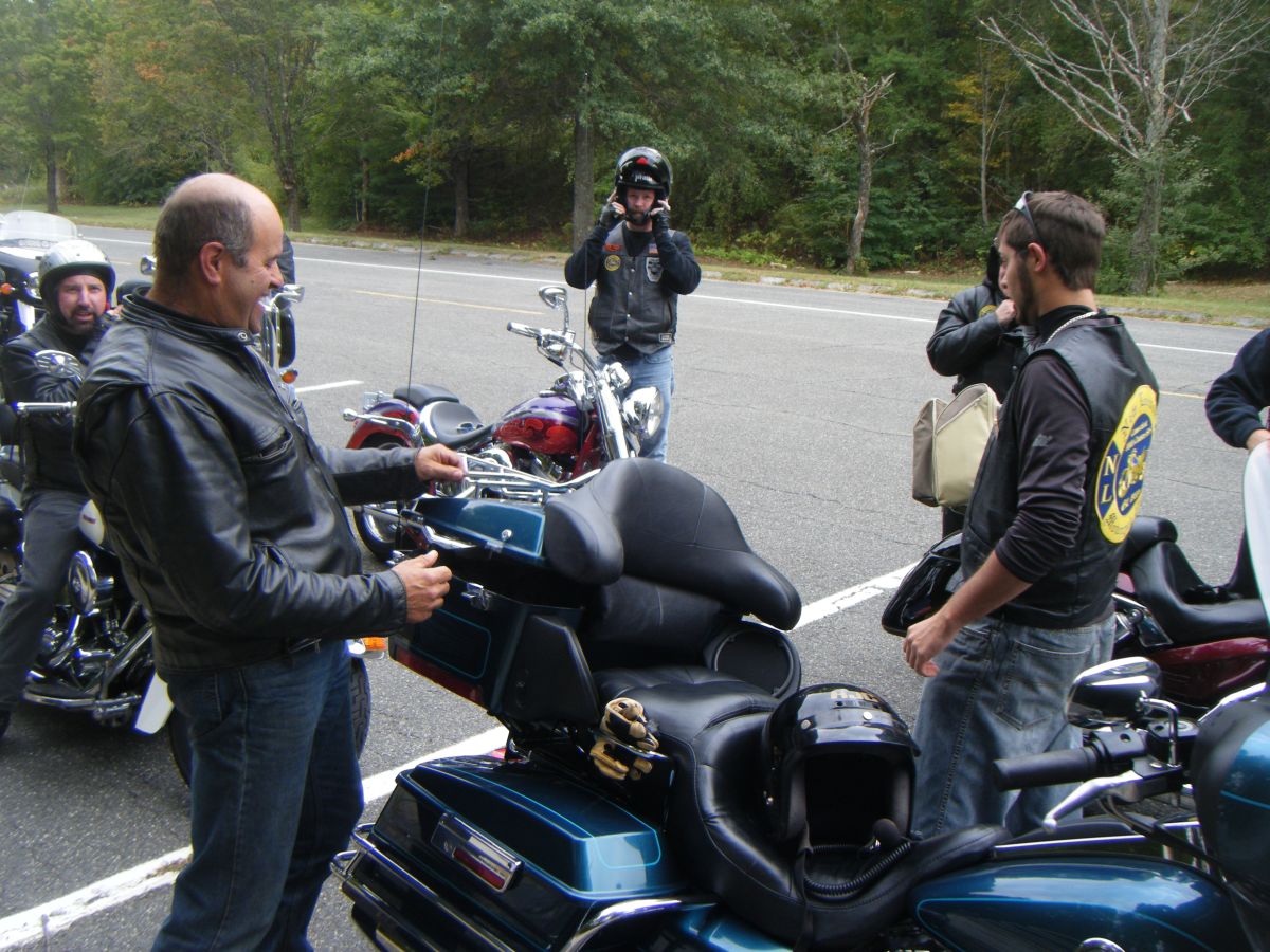 Beard in the Wind New London MC Road Captain Ride Pix
