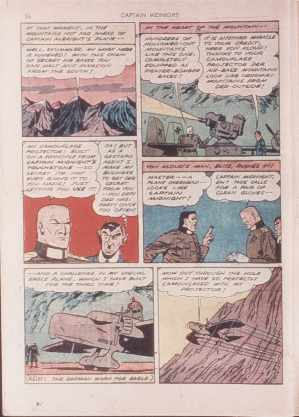 Read online Captain Midnight (1942) comic -  Issue #14 - 54