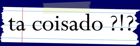 Aguarde, vamos estar coisando...