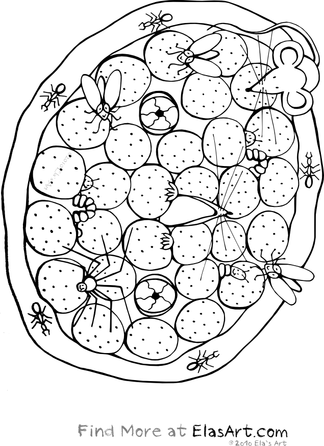 Halloween Coloring Pages: Halloween Coloring Pages - Pizza