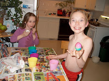 When painting Easter Eggs still entertained them