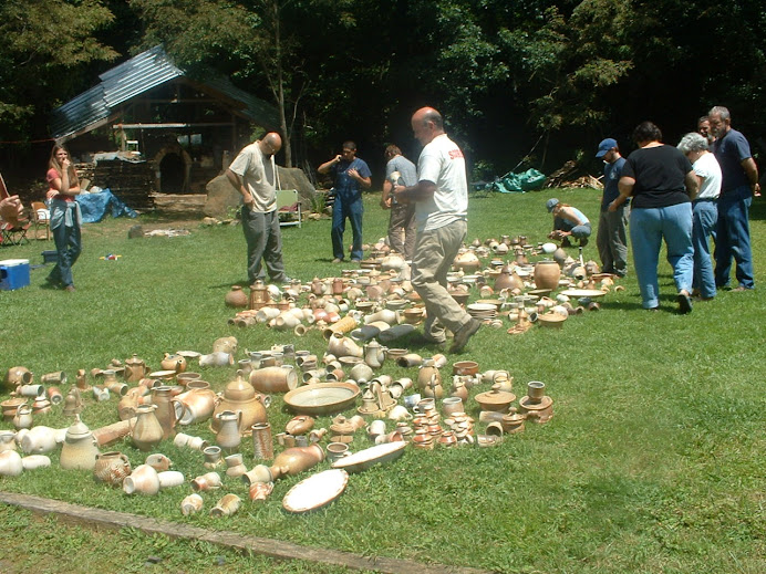 Yard of pots