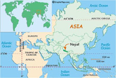Nepal in World Atlas