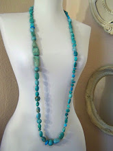 Long  turquoise necklace JW.Style