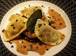 Wild Mushroom Agnolotti with Veal, Portobello, Fried Sage