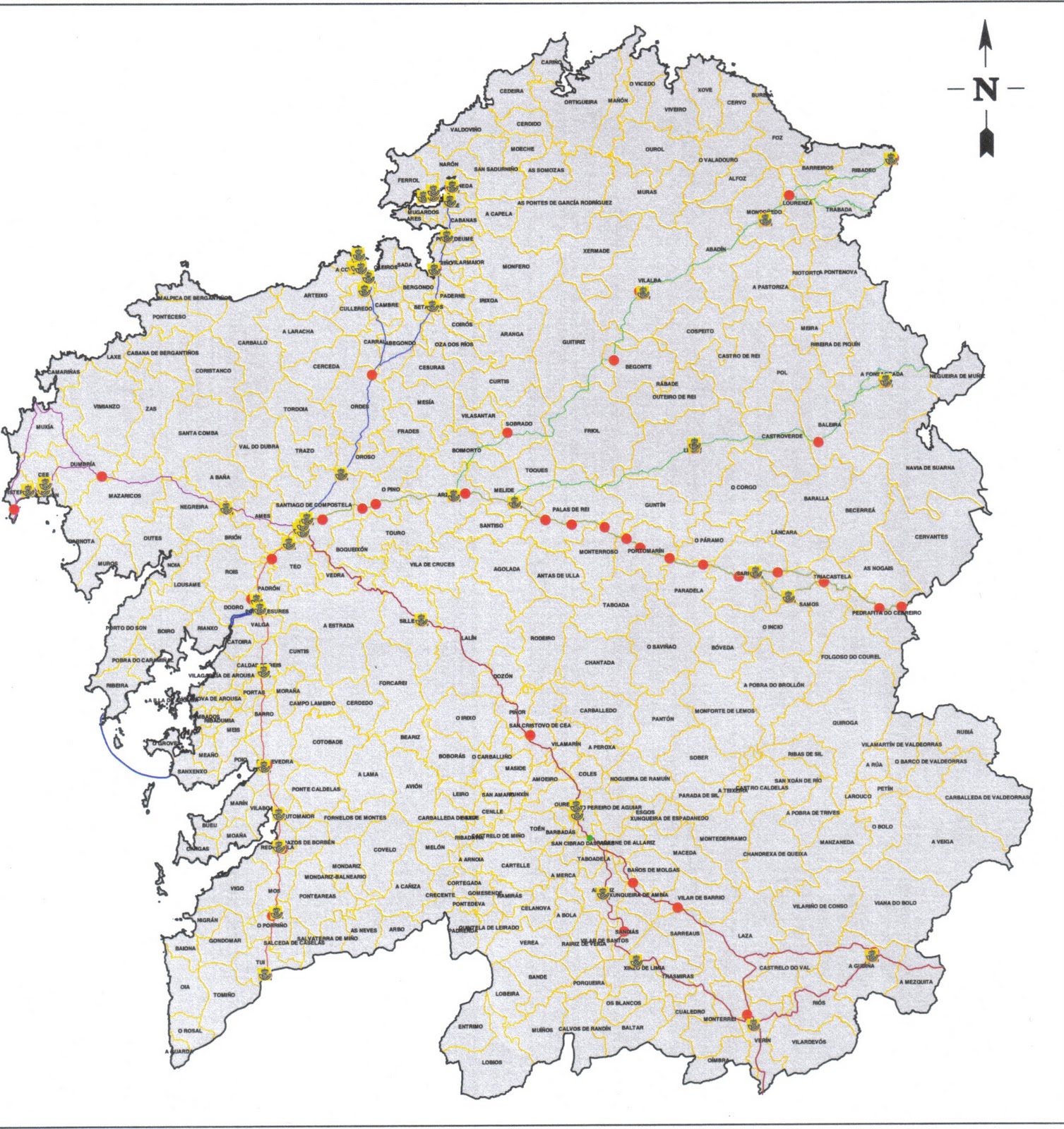 RINCONCITOS DE GALICIA mapa Galicia (Xacobeo)
