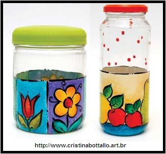 Artesanatos: Pintura em Pote de Vidro