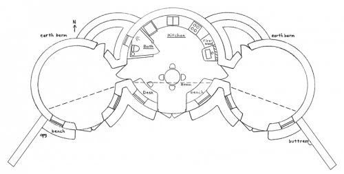 Planos de Casas Modernas: Casa de la Tierra