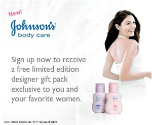 Free Johnson's Body Care Lotion gift pack