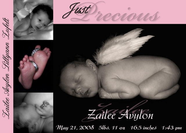 Zailee Avylon Lillyann's birth announcement