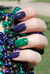 lime purple hypnotize konad nail