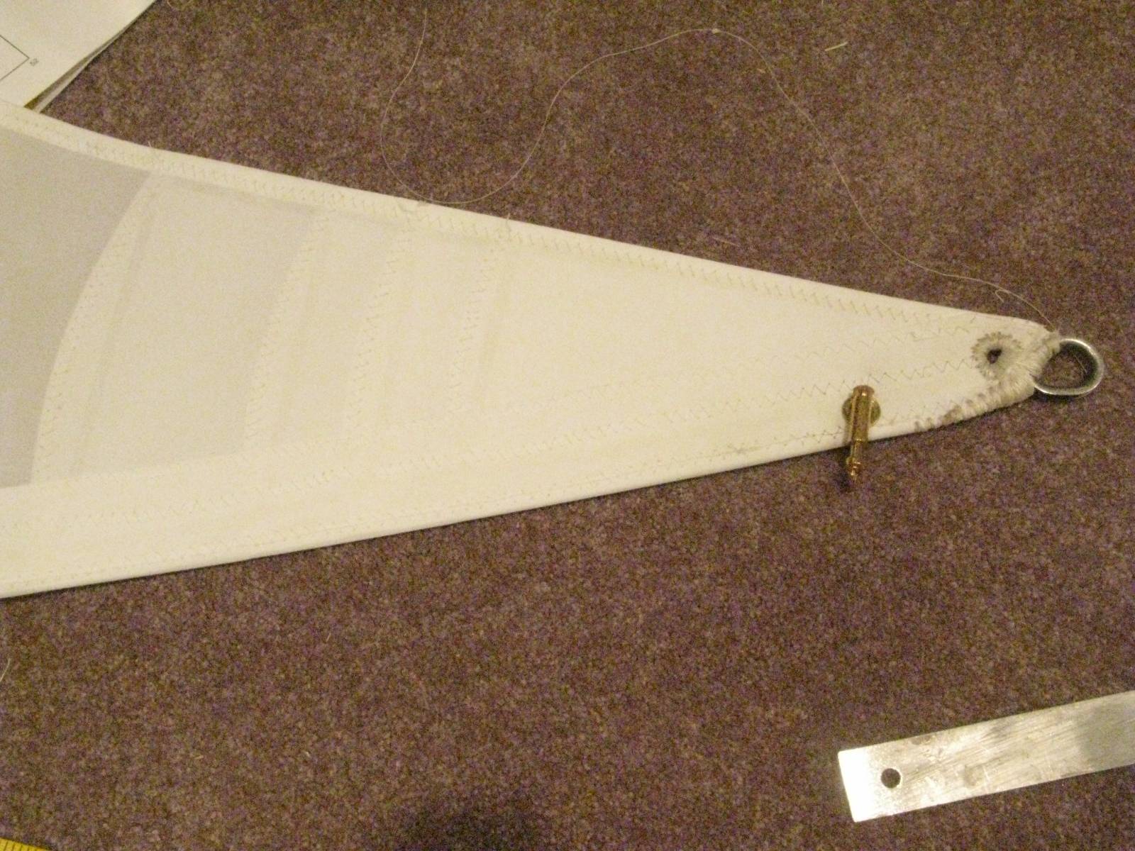 Hartley TS14 Construction Working jib sail almost complete