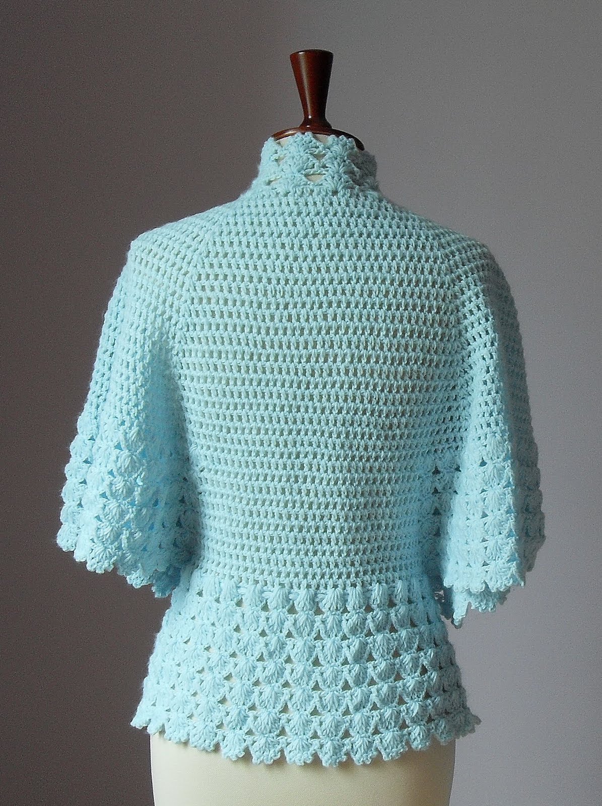 SILVIA66 Crocheted bed jacket or light cardigan