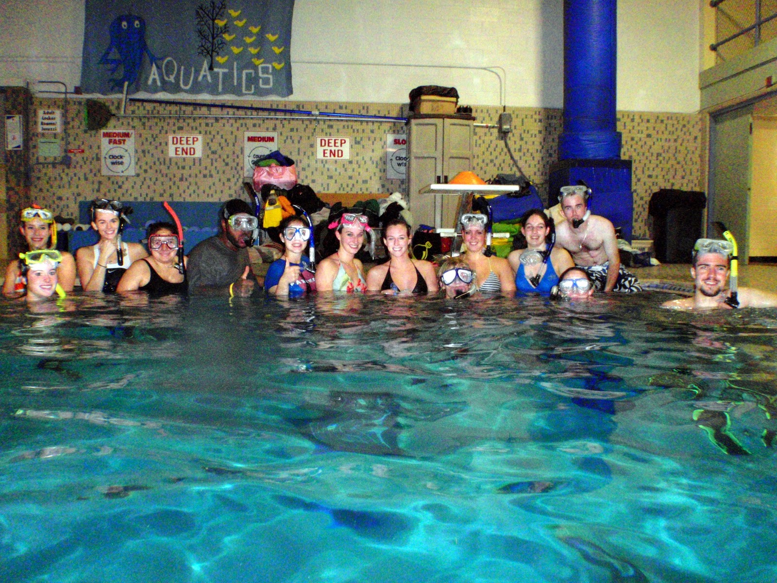 NEC Belize Snorkeling practice at the YMCA