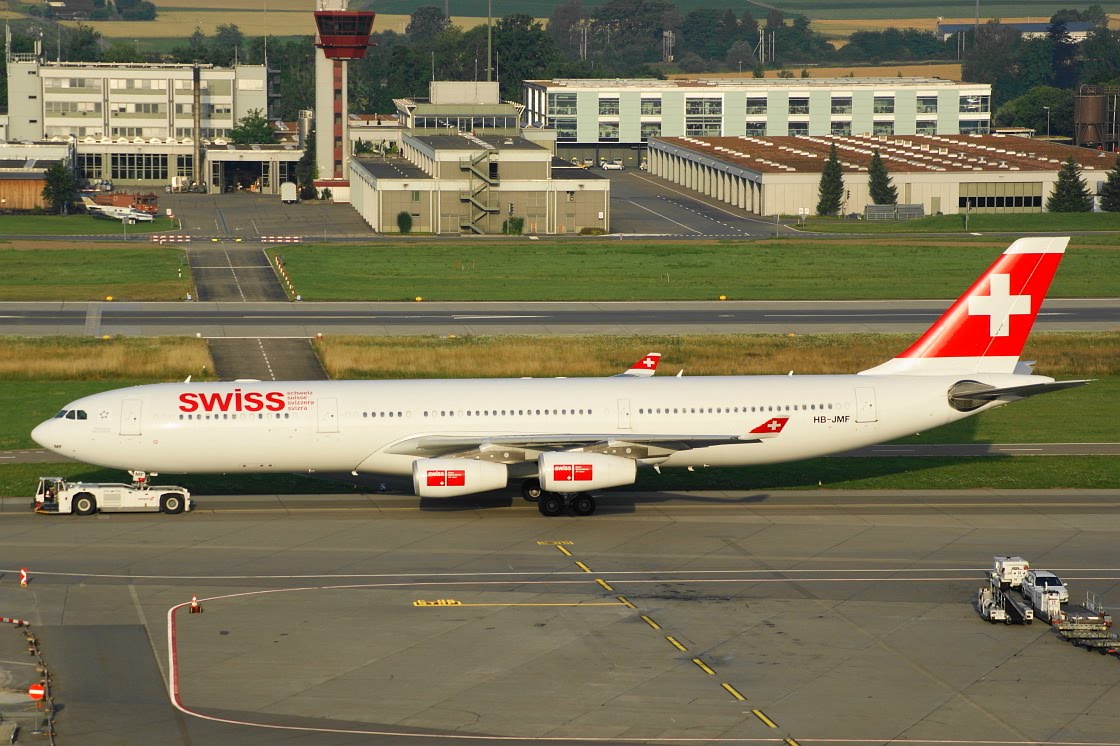 Flughafen Zürich: Swiss A340