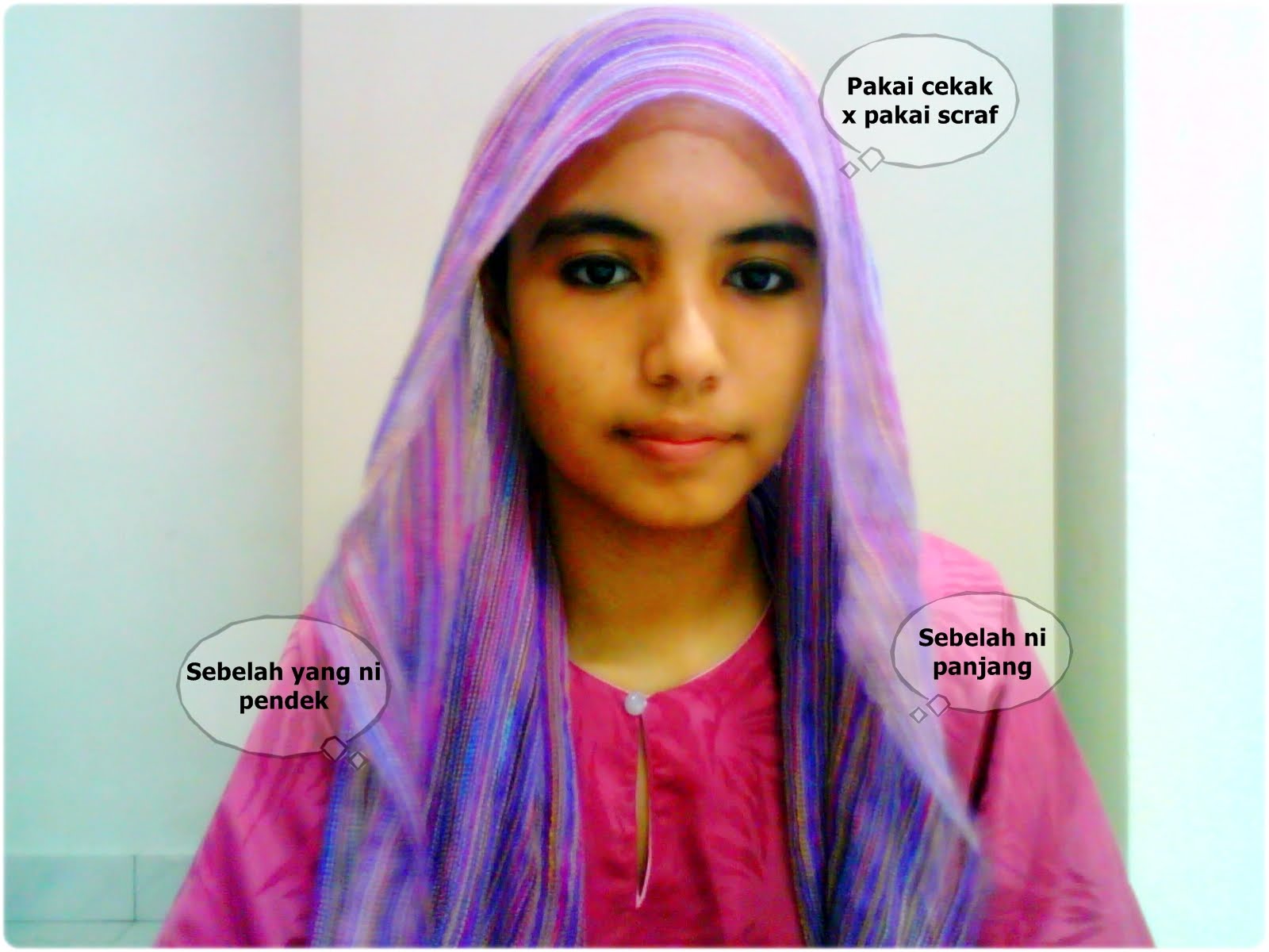 cara memakai pashmina shawl
