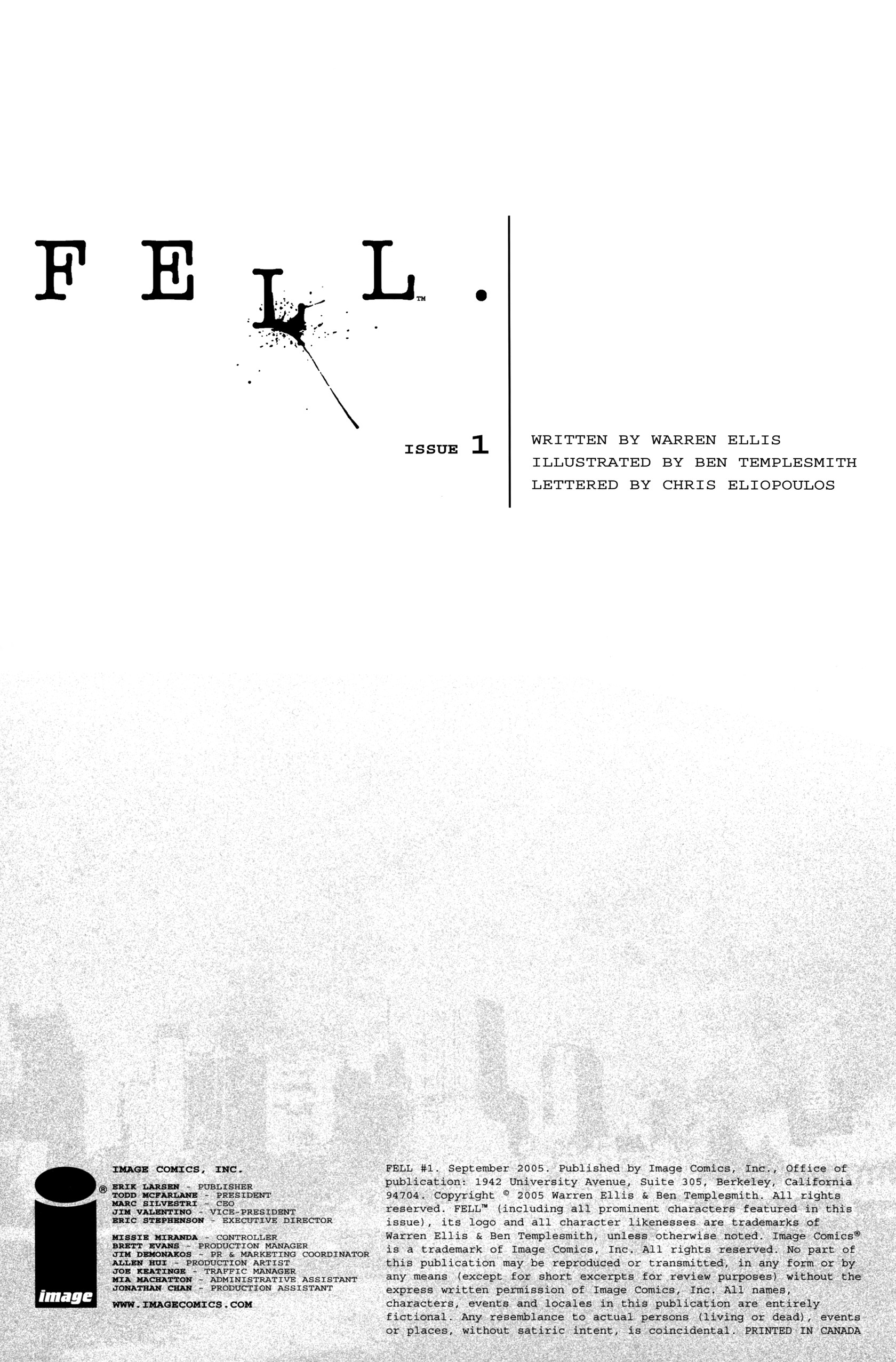 Read online Fell comic -  Issue #1 - 2