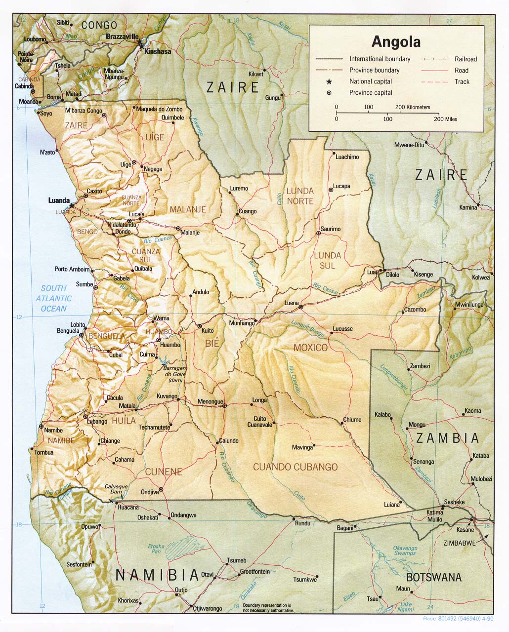 Angola Map Voo 1728 