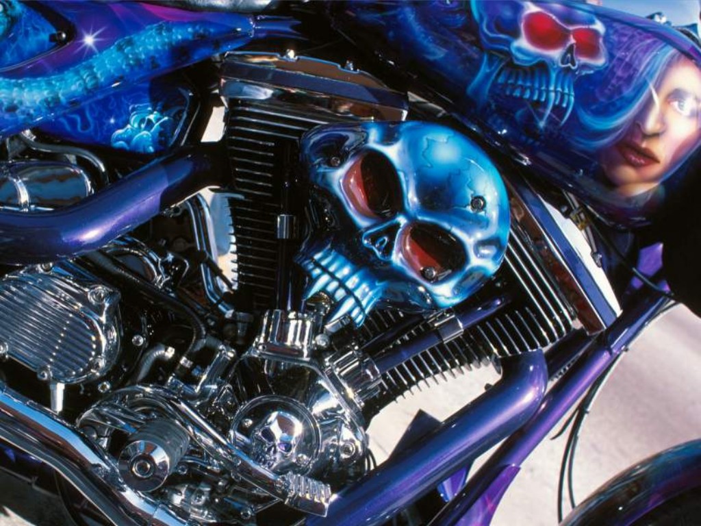 Super Bikes Photo Custom_Painted_Skull_Bike