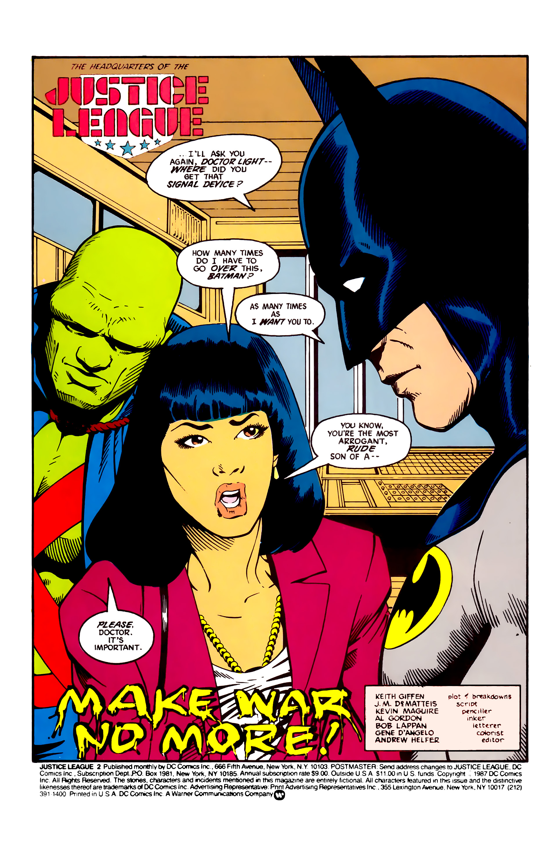 Read online Justice League (1987) comic -  Issue #2 - 2