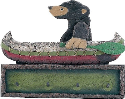 bear in canoe clothes peg