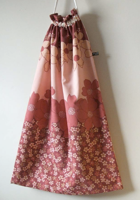 landry bag, floral, rose colors