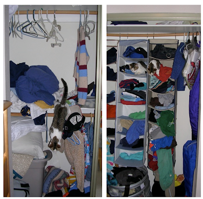 childrens' closet, before organizing