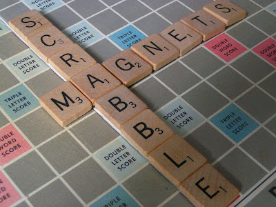 Scrabble letter magnets