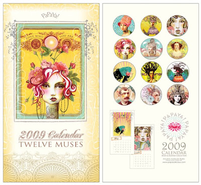Twelve Muses wall calendar