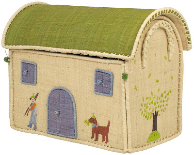 toy storage basket, looks like house